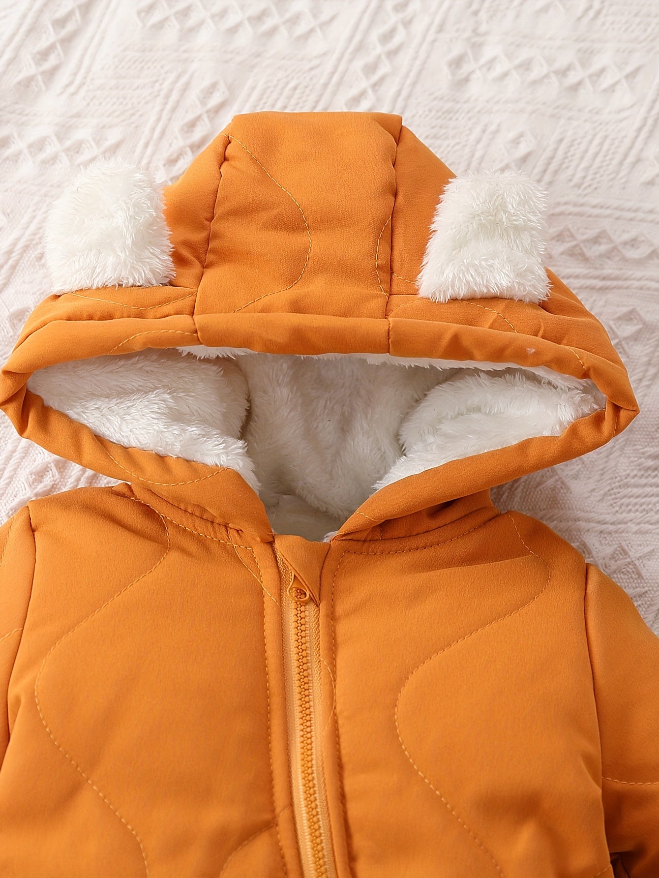 Baby Thickened Romper Autumn and Winter Outdoor Suit Newborn Set with Fleece Lining Zipper for 0-1 Year Old Youngsters' Clothes Christmas/Halloween/Thanksgiving Day, for Outdoor