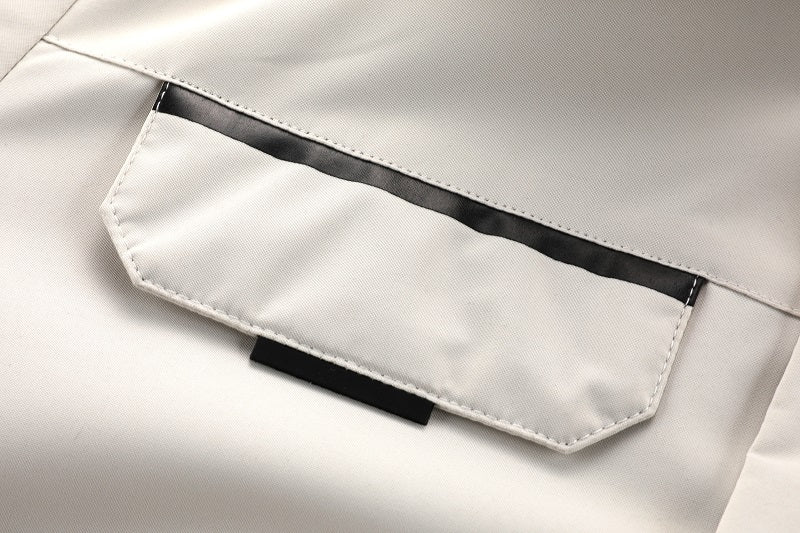 Men'S Winter Windbreaker Jacket with Lamb Fur Collar, Polyester 100% Windproof Zippered Sports Jacket, Alphabet Pattern, Regular Sleeve, Casual Outdoor Wear, H Fit, 150g/m² Fabric Weight