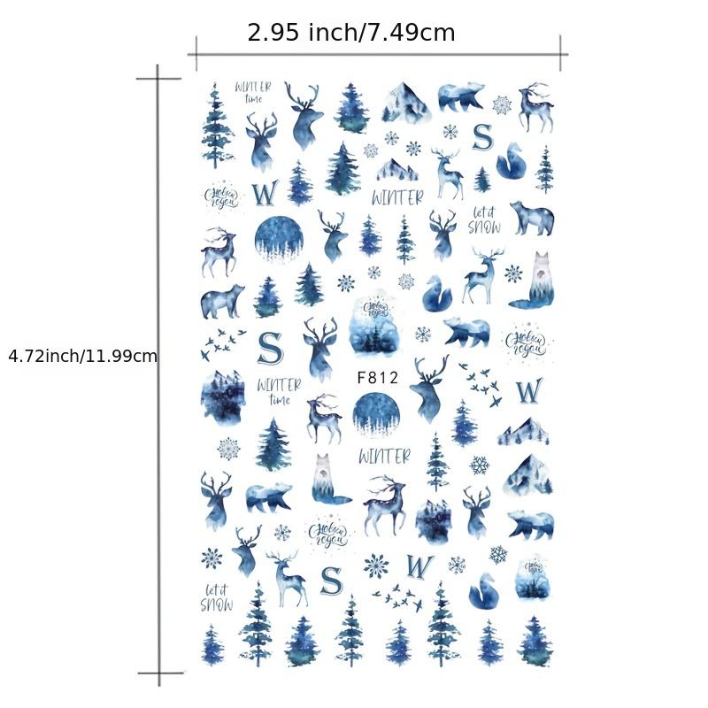 Snowflake Pattern Adhesive Nail Decals, Fashion Nail Art Stickers, Nail Stickers For Women