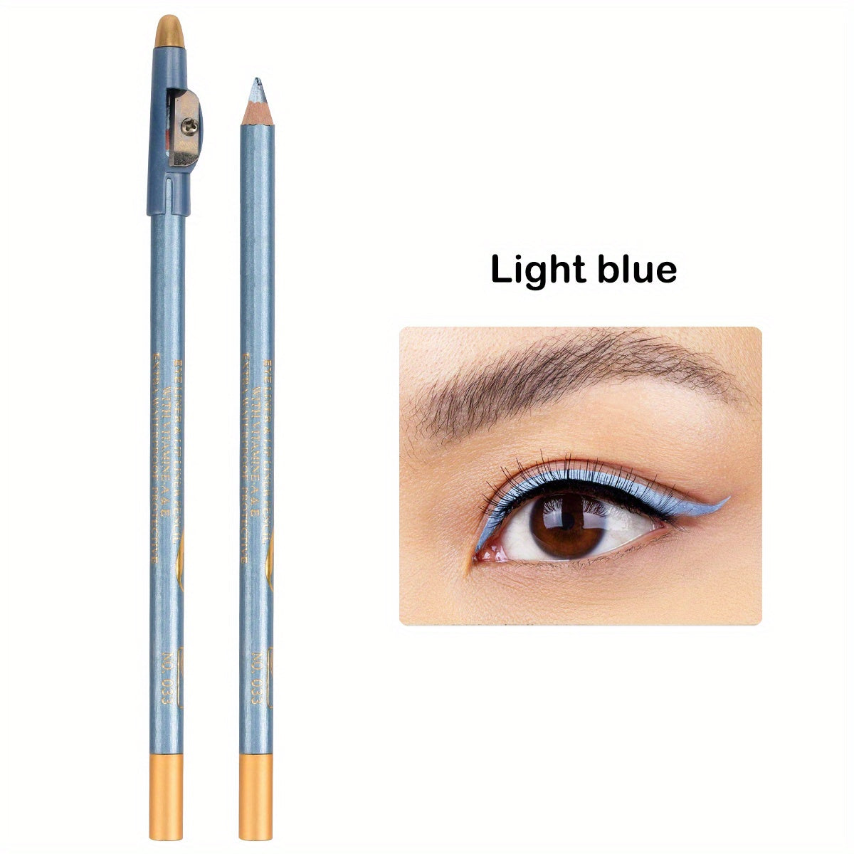 Wooden Makeup Pen With Pencil Sharpener Black Pearlescent White Multi-color Lip Liner Eyeliner Lying Silkworm Eyebrow Pencil Multi-purpose Makeup Tool Valentine's Day Gifts