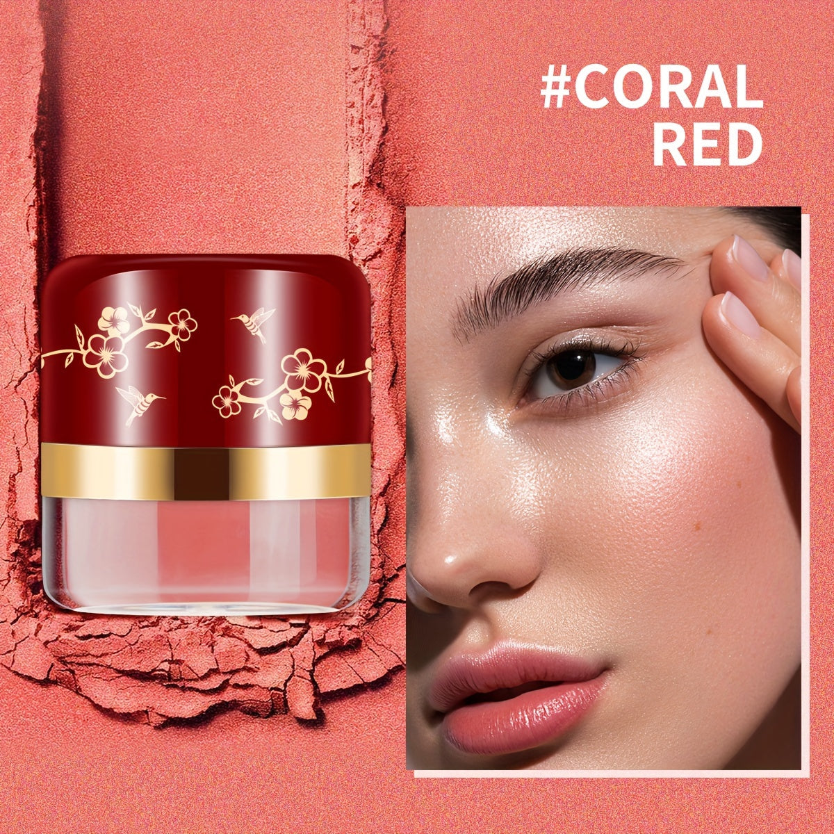 ROUSE Blusher Powder Natural Cheek Rouge Face Powder Nude Makeup Brightening Complexion Repair Moisturizing Nourishing