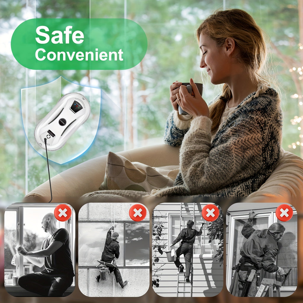 Fully Automatic Window Cleaning Machine, Glass Cleaning Robot, Remote-Controlled Electric Planning Intelligent Window Cleaning Tool