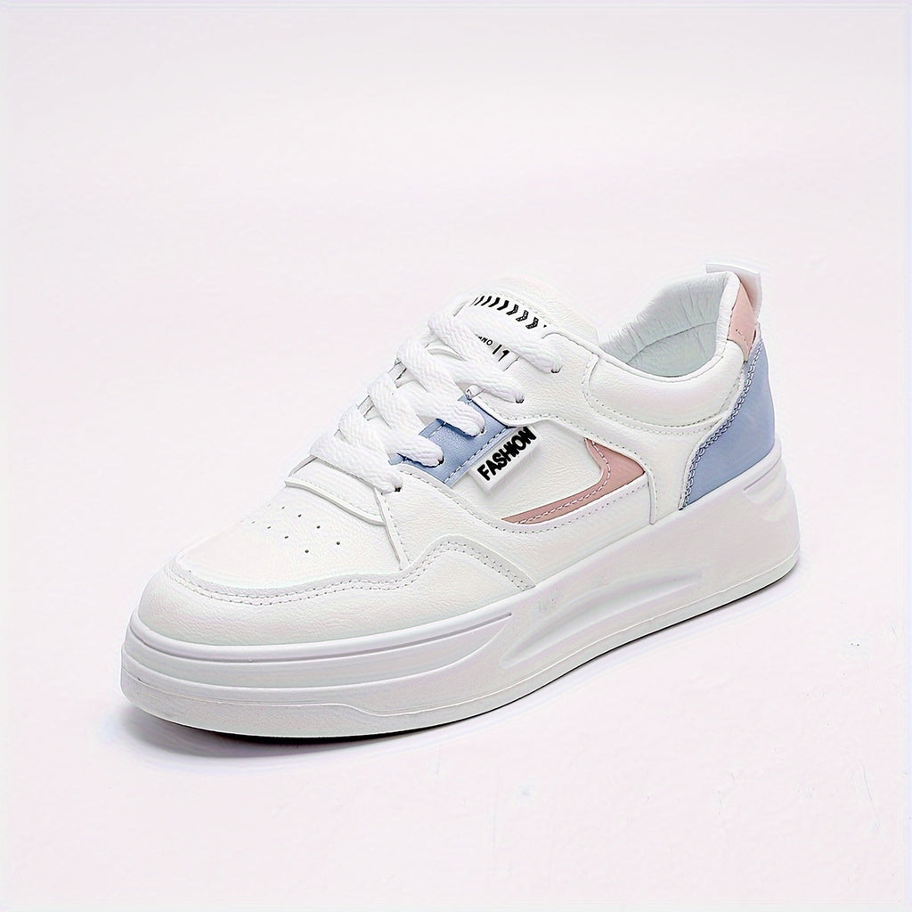 Women's Lightweight Sneakes, Low Top Lace Up Platform Casual Shoes, Women's Fashion Footwear
