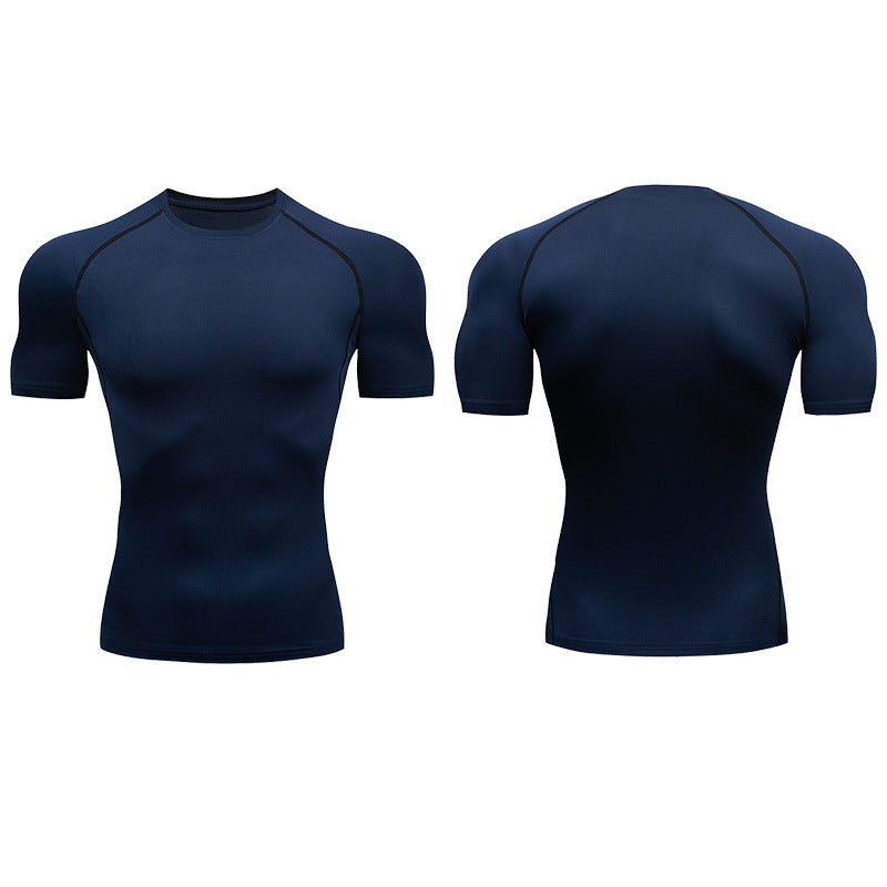 Quick-Drying Men's Base Layer Top for Outdoor Training - High Stretch & Breathable