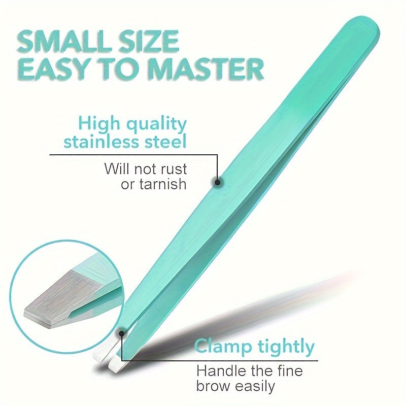 1pcs/4pcs Tweezers For Eyebrows, Slant Tip/ Angled Tip Eyebrow Tweezers, Precision For Eyebrows Facial Hair, Ingrown Hair