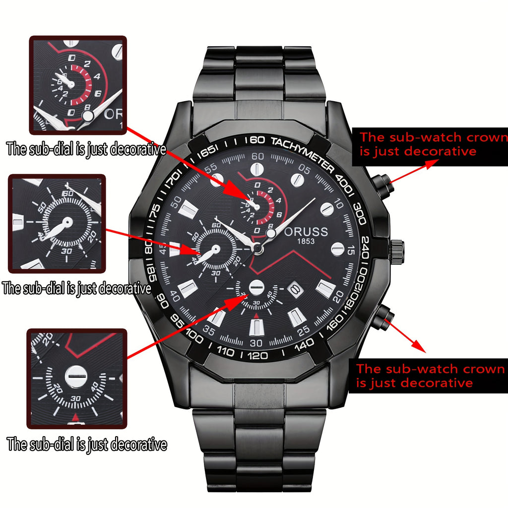 Large Dial Fashion Versatile Trend Men's Watch Waterproof Luminous Student Men's Watch, Ideal Choice For Gifts