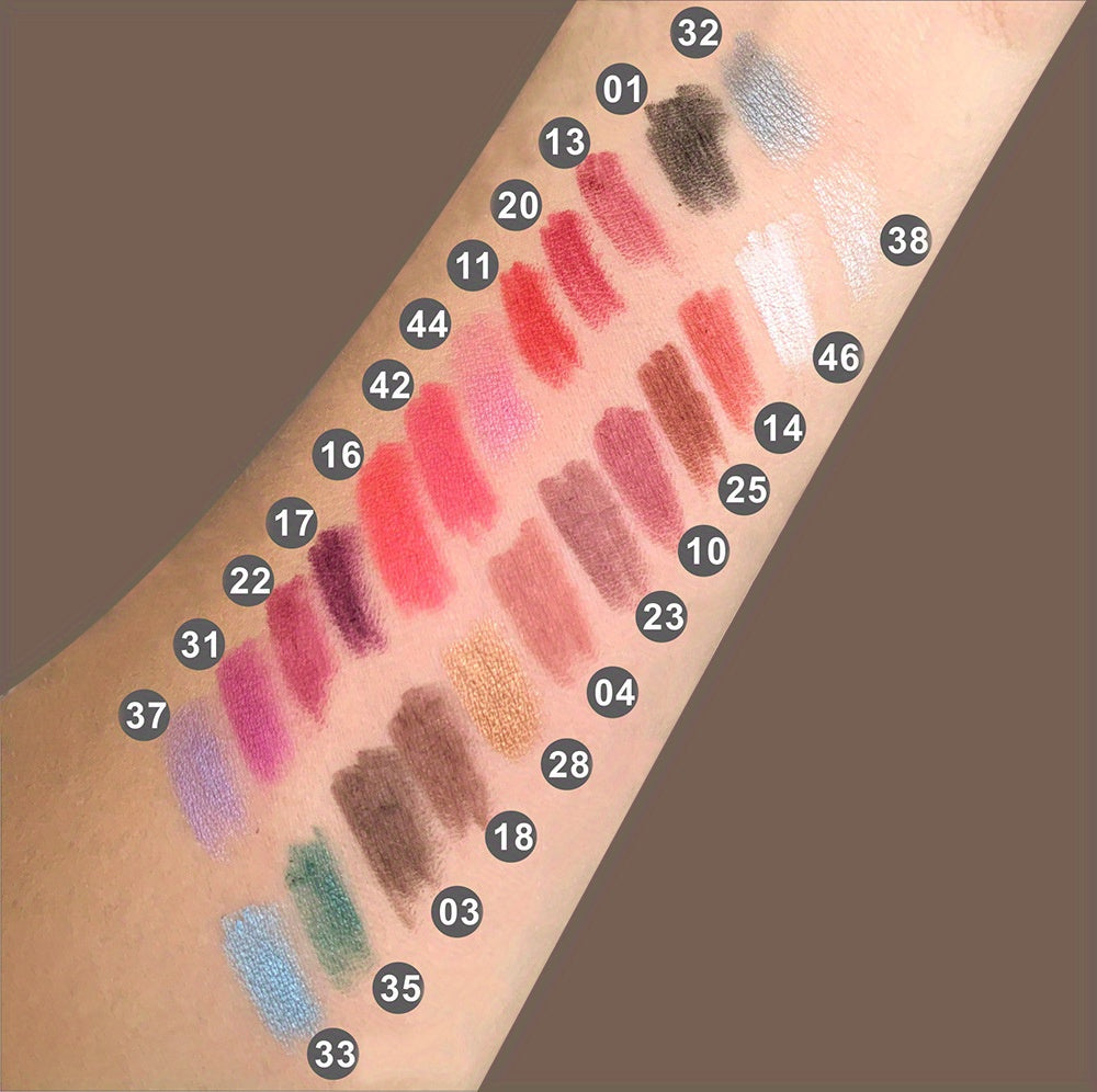 Wooden Makeup Pen With Pencil Sharpener Black Pearlescent White Multi-color Lip Liner Eyeliner Lying Silkworm Eyebrow Pencil Multi-purpose Makeup Tool Valentine's Day Gifts