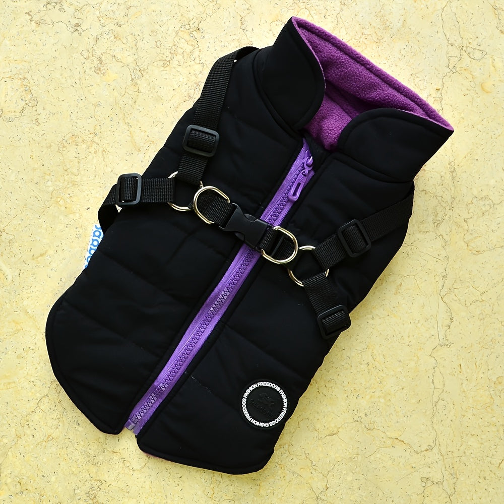 Warm Winter Dog Vest with Leash Ring - Perfect for Small, Medium, and Large Dogs - Pet Apparel that Keeps Your Furry Friend Cozy and Stylish