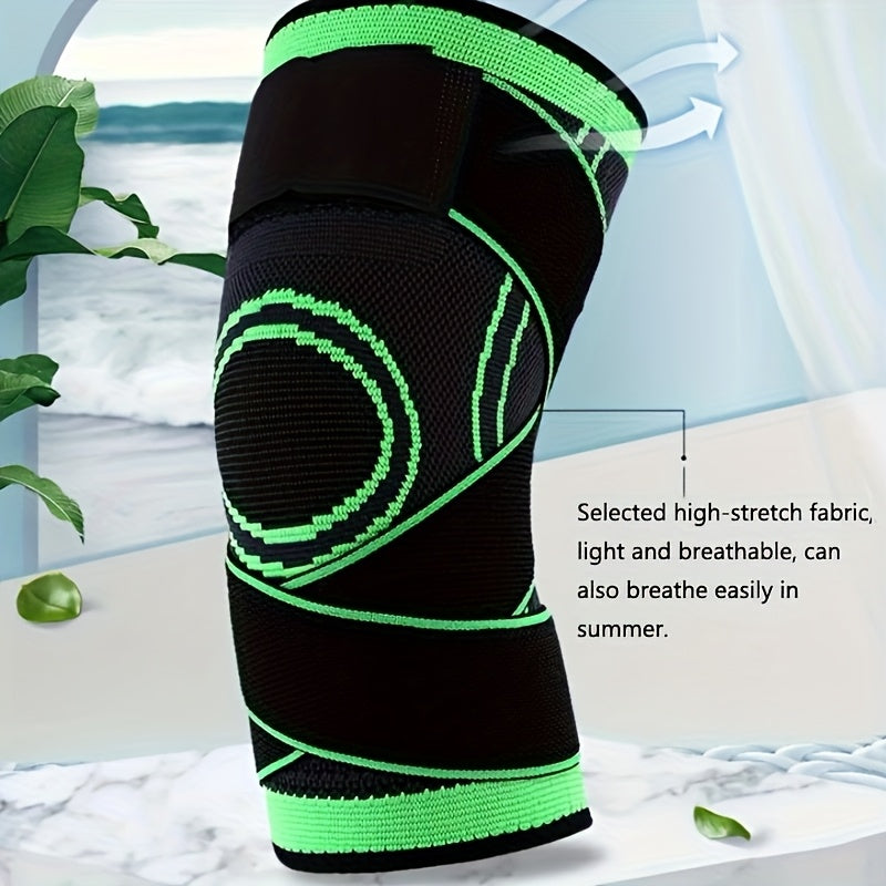 1pc Strap Knee Protector Sports Knee Support Adjustable Compression Breathable Joint Protection Sports Knee Protector Strap Compression Basketball Running, Knee Compression with Gel