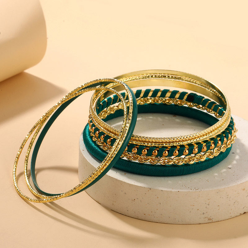 Boho Style Bangle Bracelet Special Large Bangle Set For Women &   9 Pcs