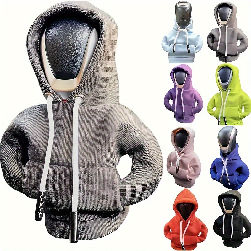 Mini Car Gear Shift Cover Hoodie Car Gear Shift Cover, Interior Accessories Shift Knobs Fashionable Shirt Trim