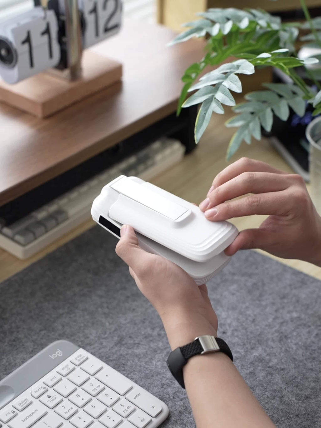 BezosMax 3 in 1 Wireless Charging Station 10000 mAh Power Bank Foldable Phone holder Magnetic Wireless Charger Adjustable angle lightweight Portable Fast charging Digital Power Display for iPhone/ iWatch/Airpods