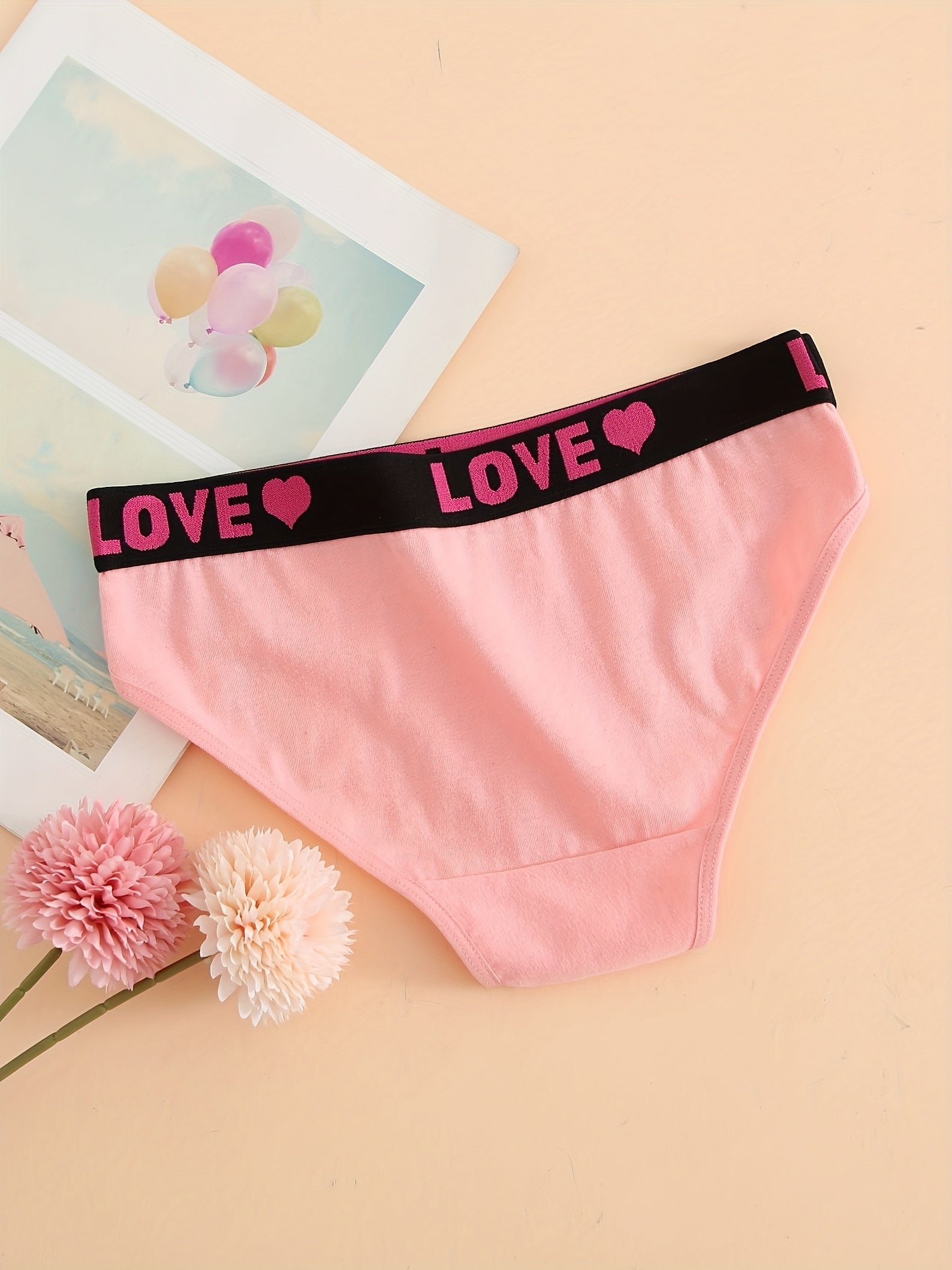 [6 Pack] Colorful Fabric Panties, Seamless Soft & Stretchy Bikini Briefs, Women's Lingerie & Underwear