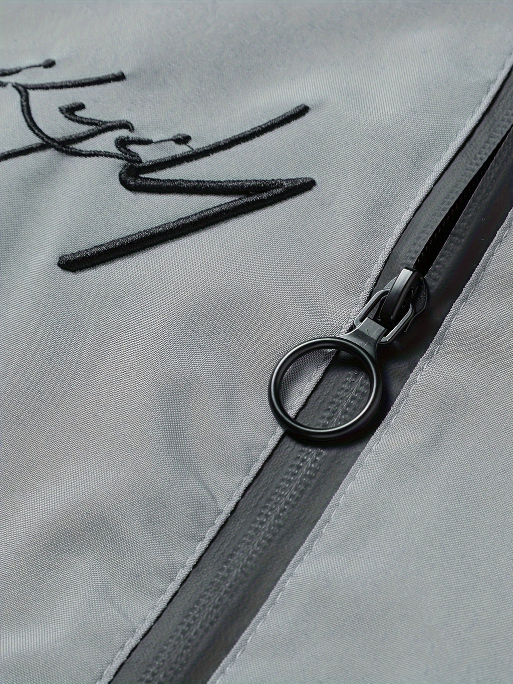 Men'S Letter Embroidered Casual Bomber Jacket