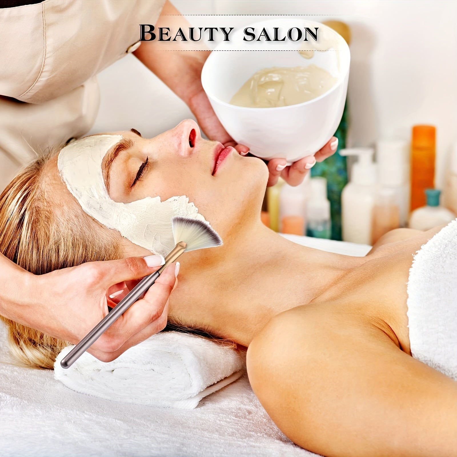 1/3/5/9pcs Deluxe Facial Brush Set - Soft, Gentle, and Versatile Applicator Brushes for Peel, Glycolic Mask, Makeup, Mud, and Cream - Champagne Color, High-Quality Tools for Flawless Skin