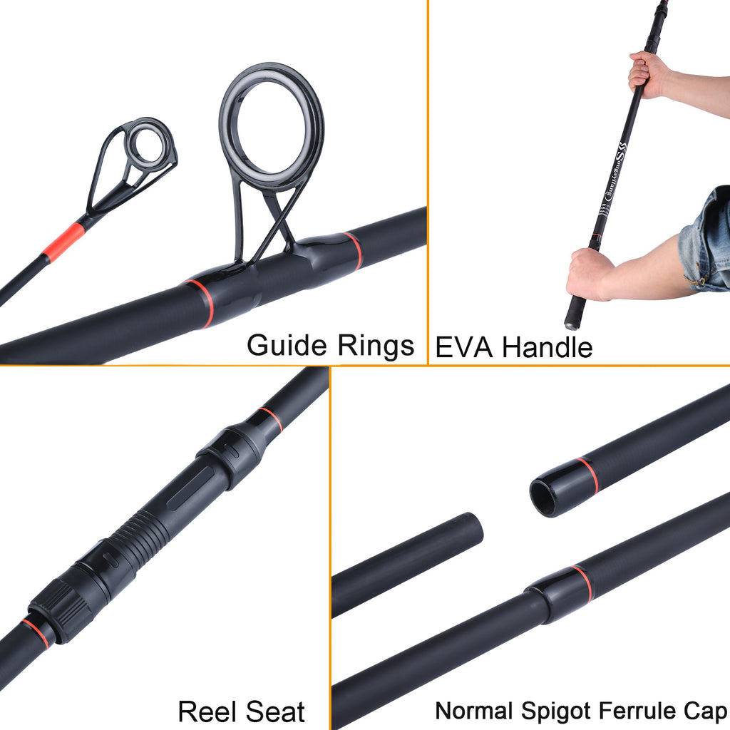 Sougayilang Carp Rod: Portable 6/7Section Ultralight Weight Carbon Fiber Rod for Ultimate Carp Fishing Performance