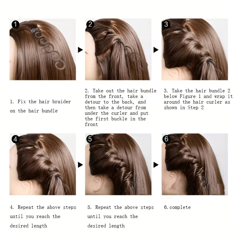 [1/3/5pcs Effortless Hair Styler] 1/3/5pcs Effortless Hair Styling With Hair Twist Styling Bun Maker Braider Roller Hook For Women