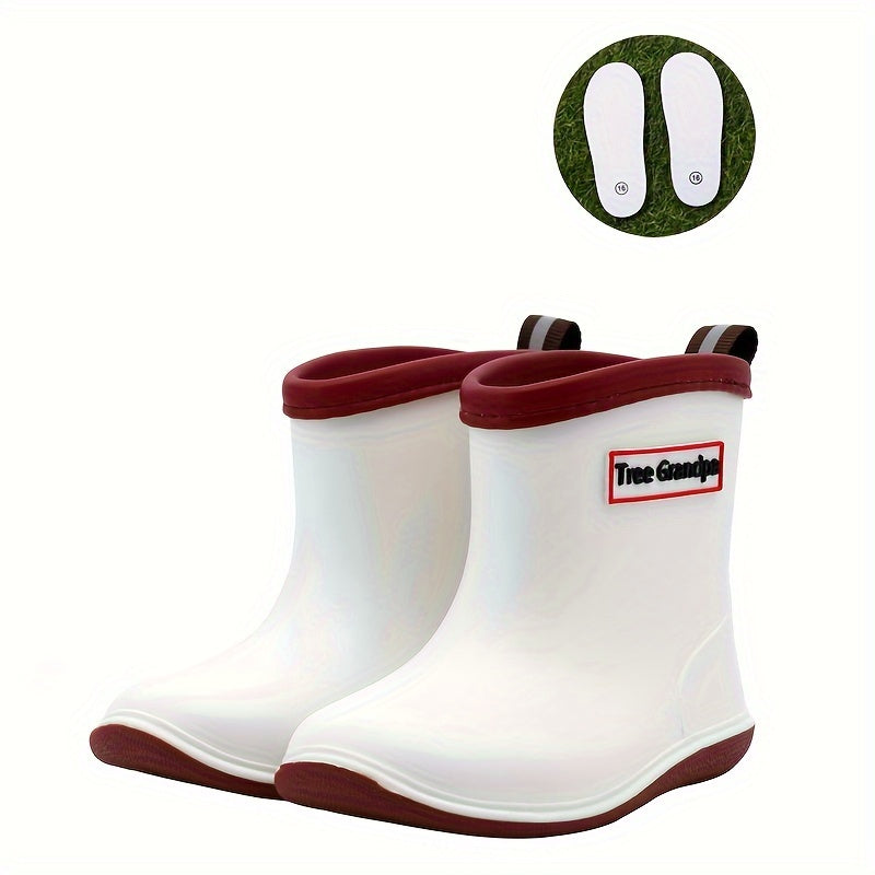 Toddler Baby Boys Rain Boots, Non-slip Soft Bottom Lightweight Shoes For Rainy Day