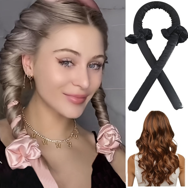 [Big Waves Curling Wand] No-Heat Curling Wand for Big Waves | Lazy Person's Sleep Styling Tool Made of Sponge