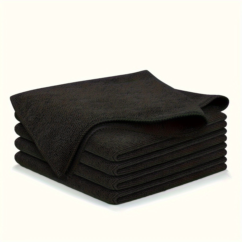 5/10/20/50 Pieces Black Flat Cleaning Cloth Set Soft And Quick-Drying Absorbent