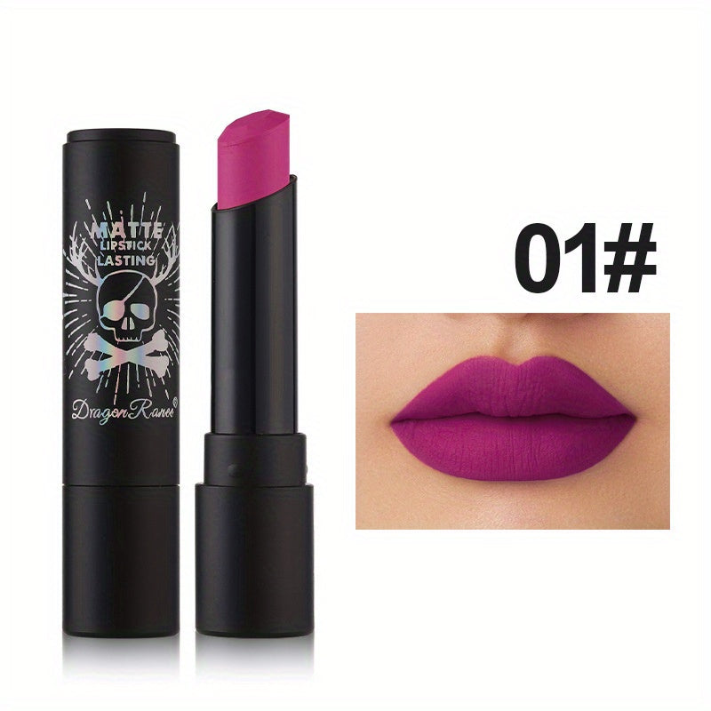 Punk Cool Matte Lipstick - Dark Purple, Chocolate, And Black Tones - Perfect For Halloween And Costume Makeup For Mother's Day Gifts For Music Festival
