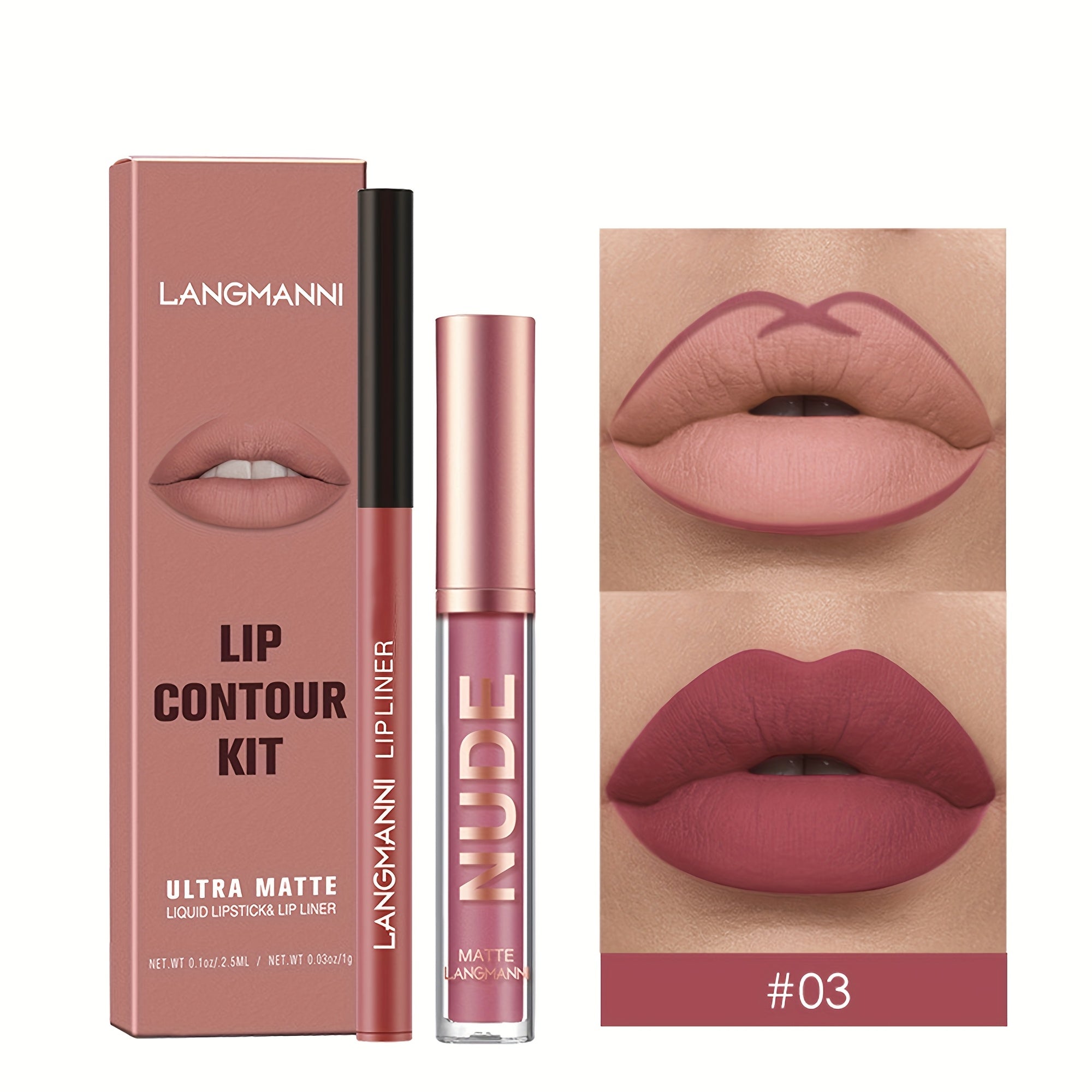 Combination Set of Lip Liner and Lip Gloss