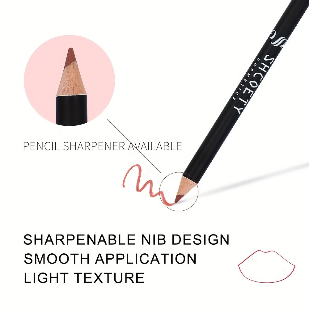 12-color Waterproof Matte Lip Liner, Long-lasting, Non-fading, Non-stick Cup, Not Easy To Take Off Makeup, Valentine's Day Gifts