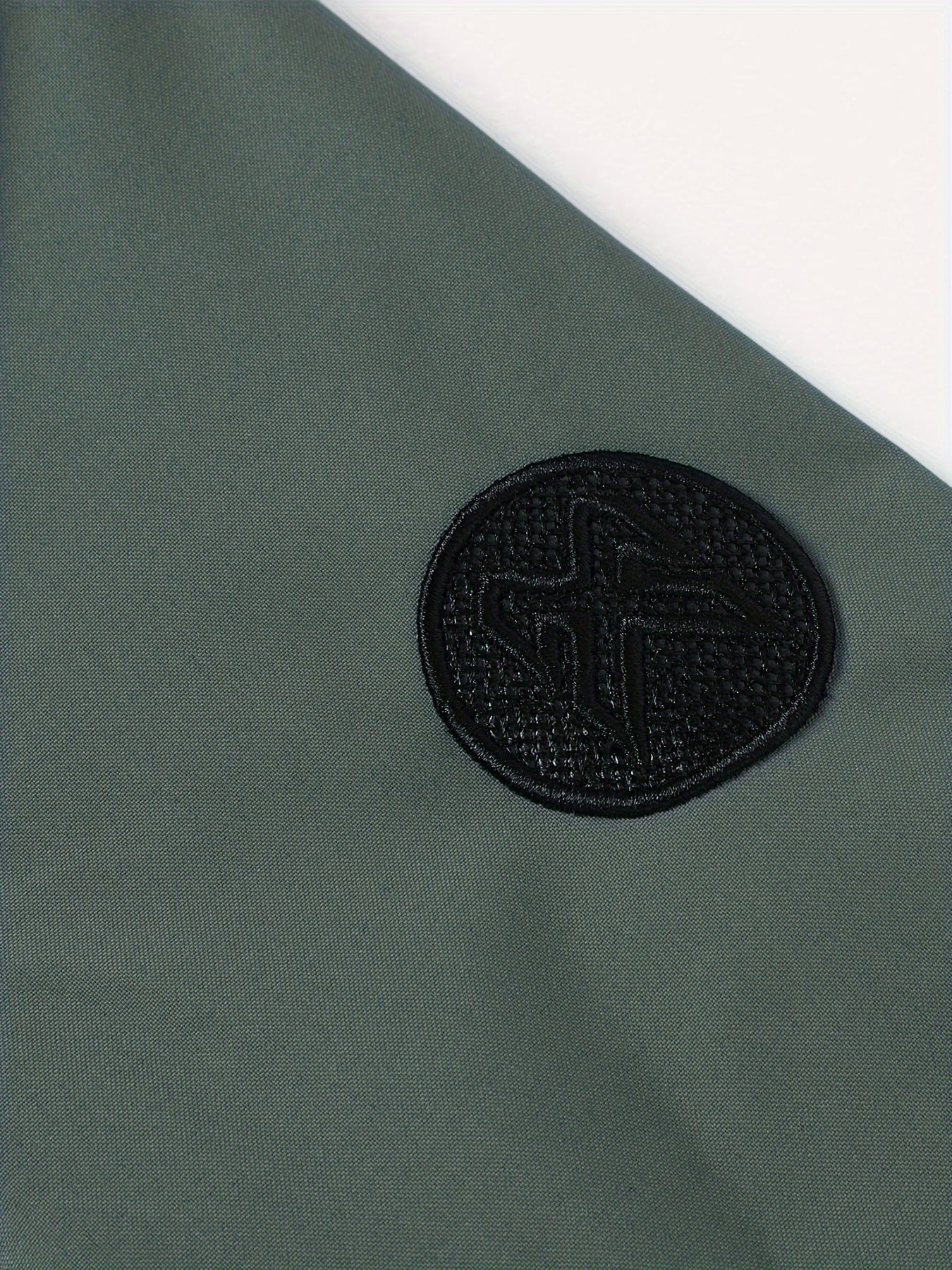 Men'S Letter Embroidered Casual Bomber Jacket