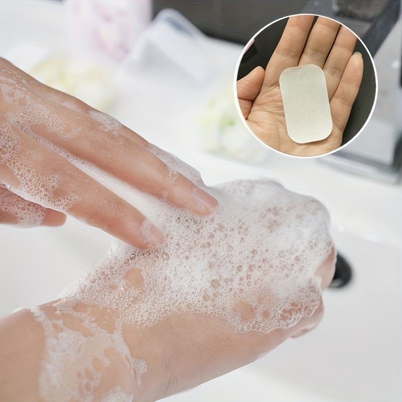 1 Box/4 Boxes, Disposable Soap Bars, Boxed Portable Hand Washing Tablets, Mini Soap Sheets for Travel