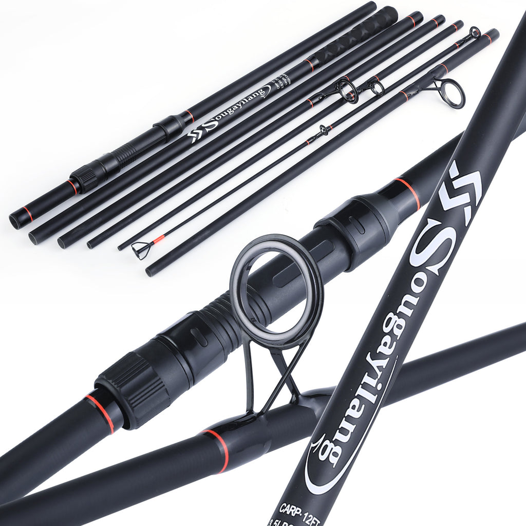 Sougayilang Carp Rod: Portable 6/7Section Ultralight Weight Carbon Fiber Rod for Ultimate Carp Fishing Performance