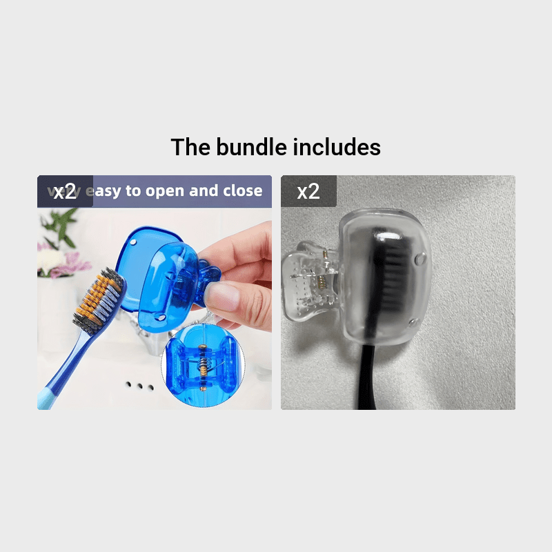 1pc TravelMate Portable Toothbrush Holder with Cap, Formaldehyde-Free, Snap-On Protective Travel Case for Oral Health, Essential Toothbrush Storage Clip for Home and Travel Use