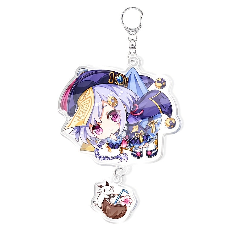 Game Anime Acrylic Keychain Cartoon Japanese Cute Bag Key Chain Keyring Ornament Bag Purse Charm Accessories