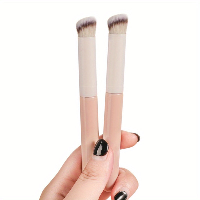 Concealer Brush Under Eye Mini Angled Flat Top Kabuki Nose Contour Brush For Concealing Blending Setting Buffing With Powder Liquid Cream Cosmetic Pro Small Makeup Foundation Brushes 270, 1pc