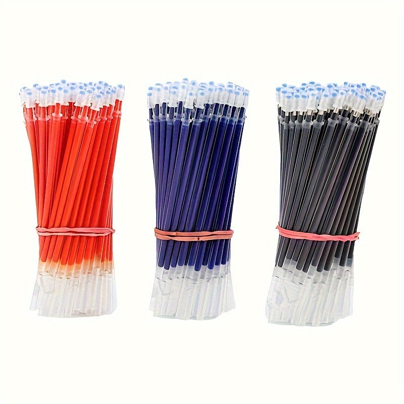 18pcs (3 Pens + 15 Refills) Gel Pen Set School Supplies Black Blue Red Ink Color 0.5Mm Ballpoint Pen Kawaii Pen Student School Office Stationery