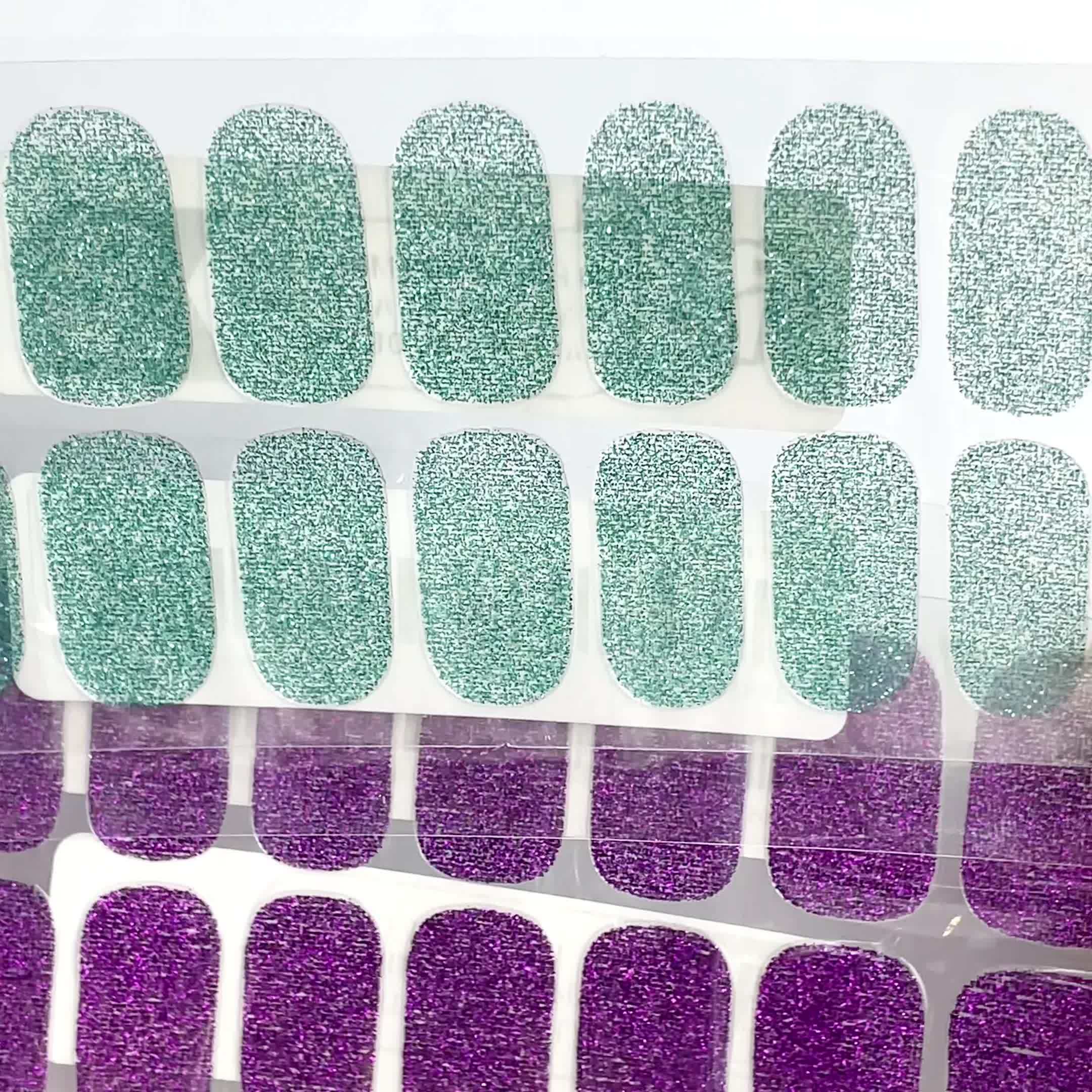 Sparkly Full Cover Nail Art Stickers - Self-Adhesive Nail Decals for Women - Easy to Apply and Long-Lasting Nail Art Strips