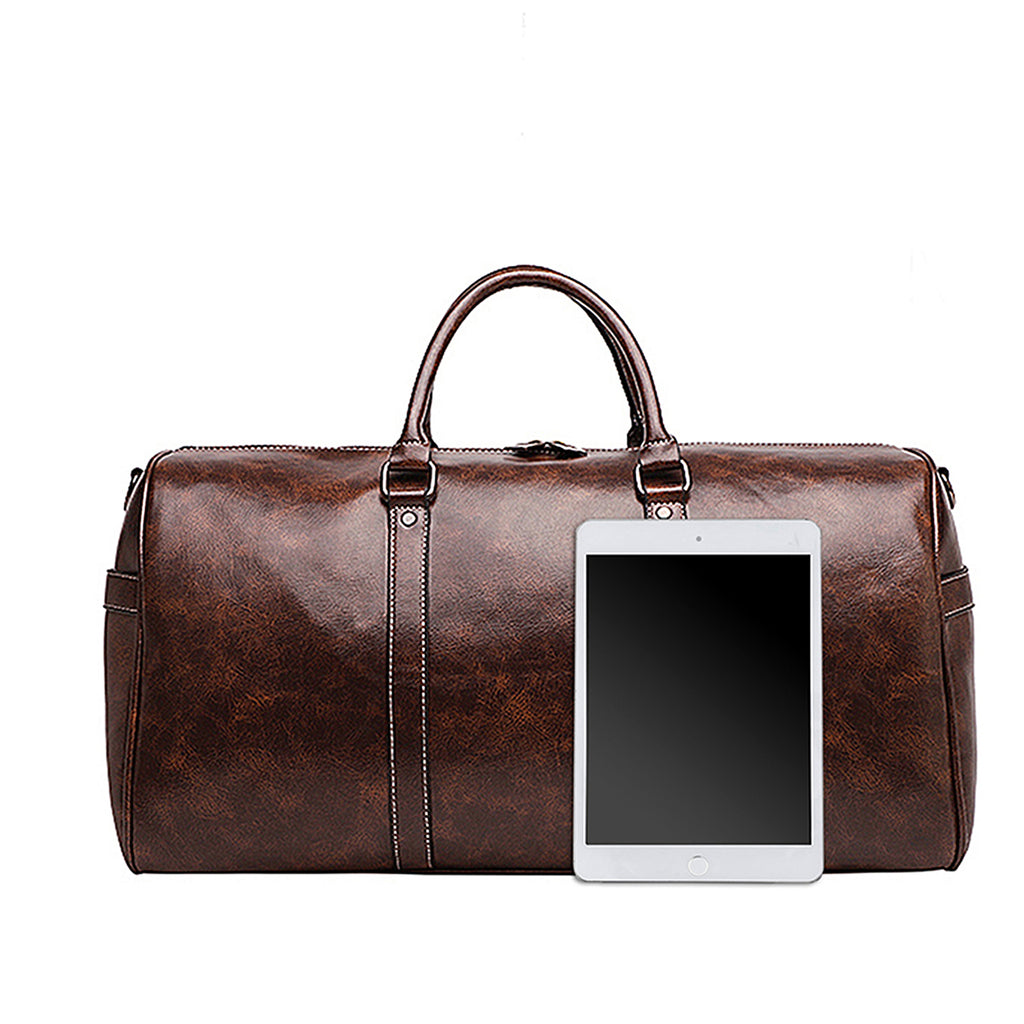 Men Quality PU Leather Travel Bags Carry On Luggage Bag Men Duffel Bags Handbag Casual Traveling Tote Large Weekend Bag