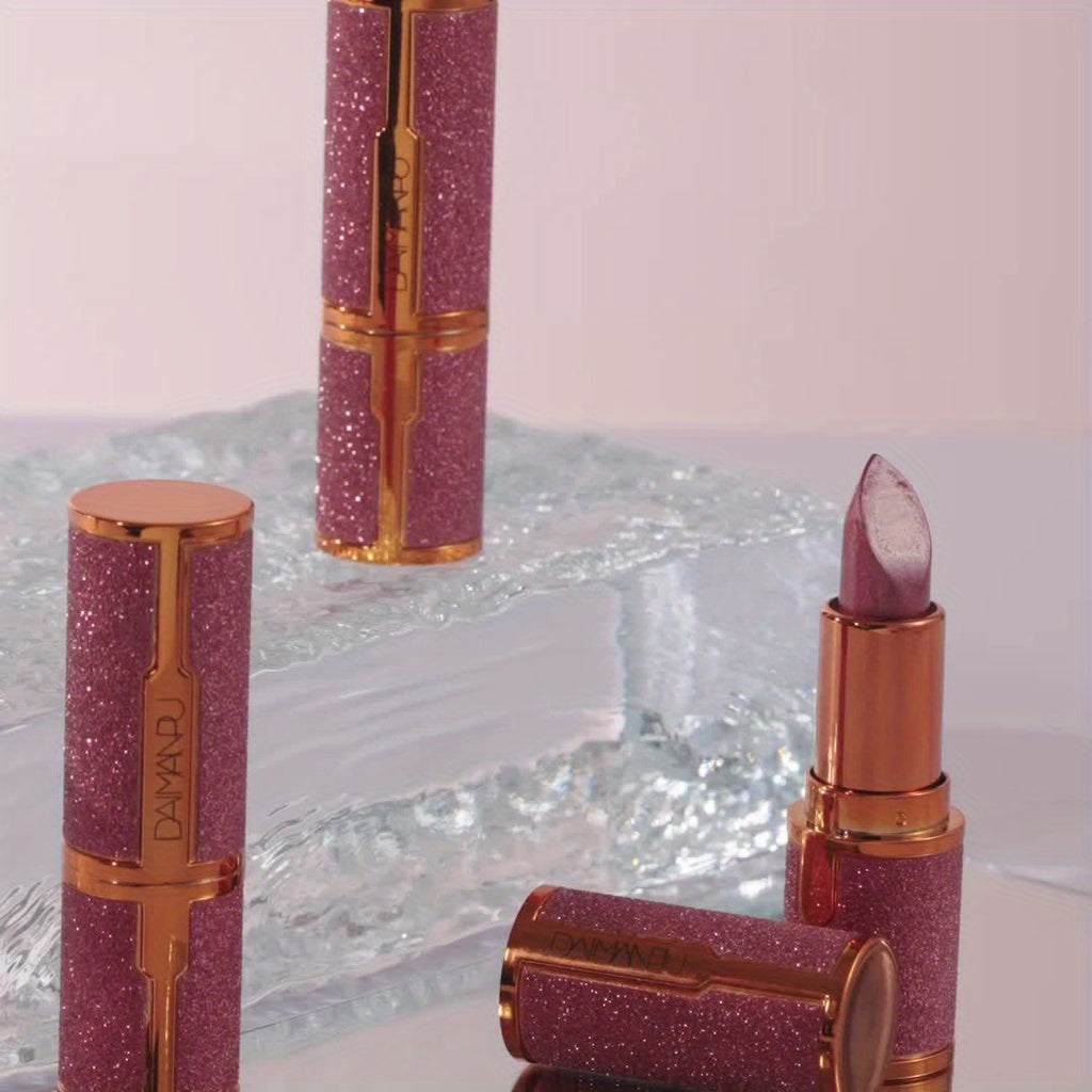 [Rose Lipstick] Long-Lasting Rose Smoke Powder Lipstick | Glossy Velvet Texture, Waterproof & Anti-Fouling, Shimmering Pink Shade | Perfect for Valentine's Day Gifts & Casual Attire