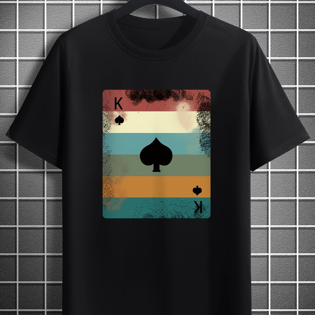 Men's Casual Crew Neck Short Sleeve T-shirt With Art Print