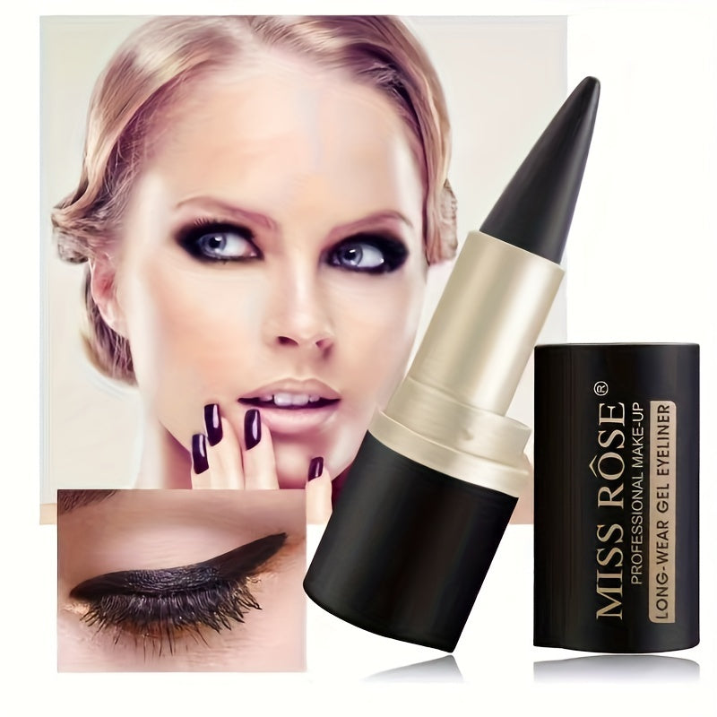 Single-head Matte Waterproof and Smudge Proof Black Eyeliner Balm Solid