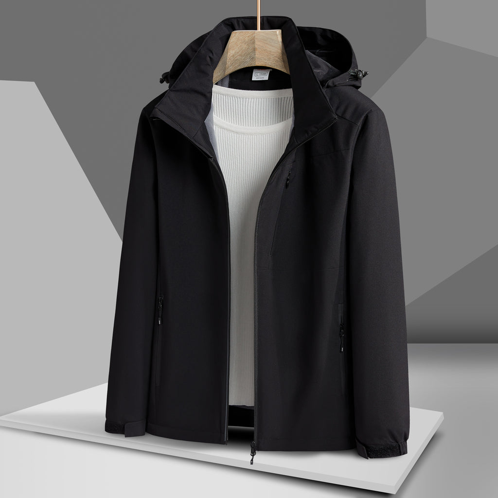 Women's Autumn and Winter Outdoor Sports Casual Warm Fleece Lined Windproof Stand Collar Jacket