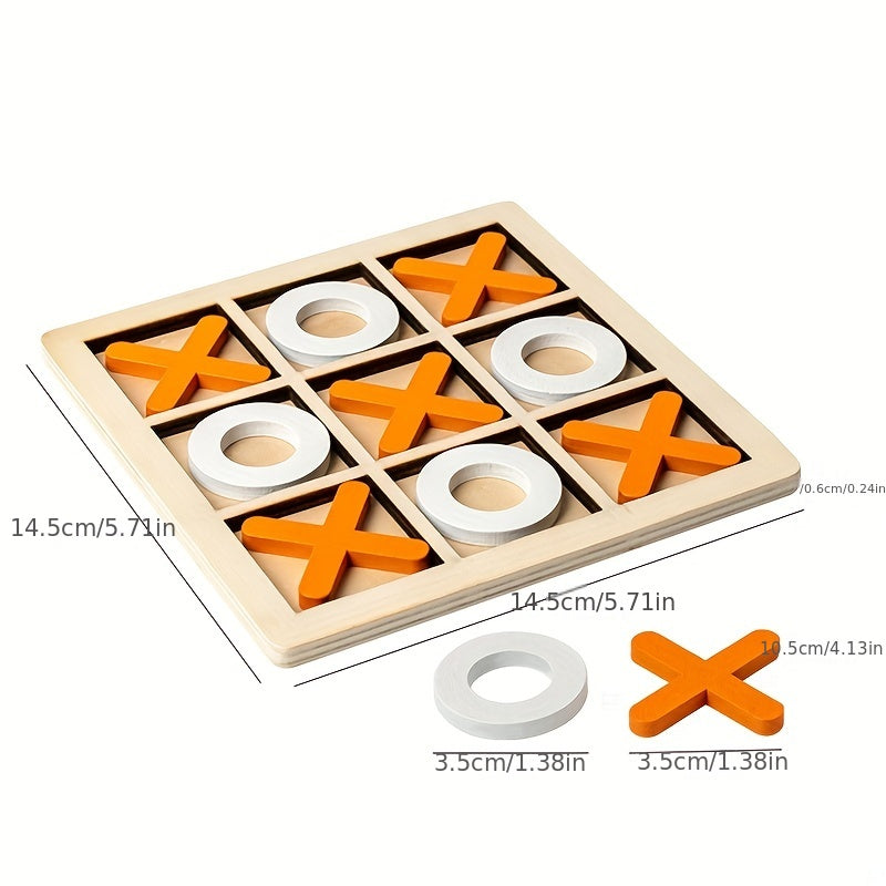 Wooden XO Well Shaped Chess for Youngsters'S Puzzle, Nine Palace Grid Chess, Parent-child Interaction, Building Blocks, Leisure Battles, Development of Youngsters'S Brain Tabletop Game Toys