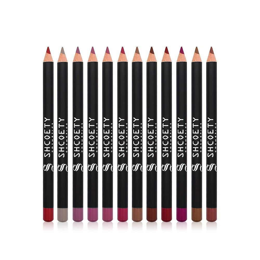 12 Color Matte Lipstick Pen Lip Liner Set, Nude Matte Plumping Lip Liner Pen, Long Lasting Makeup Holding Lipstick Pen, Ideal Gift For Mother's Day Makeup Set