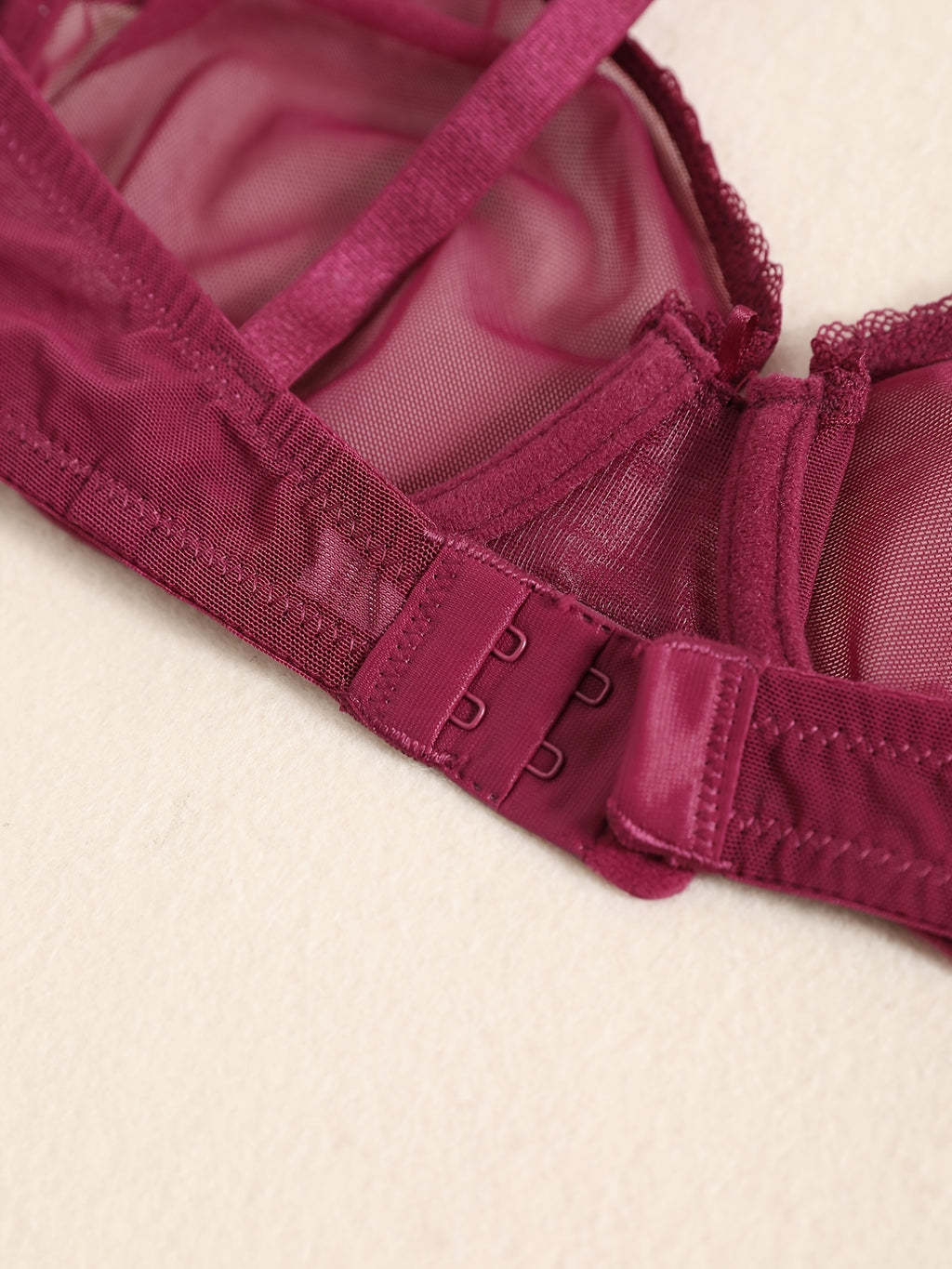 Transparent Mesh Thin Unlined Bra, Breathable Sheer No Pad Knitted Fabric Everyday Intimates Bra, Women's Lingerie & Underwear