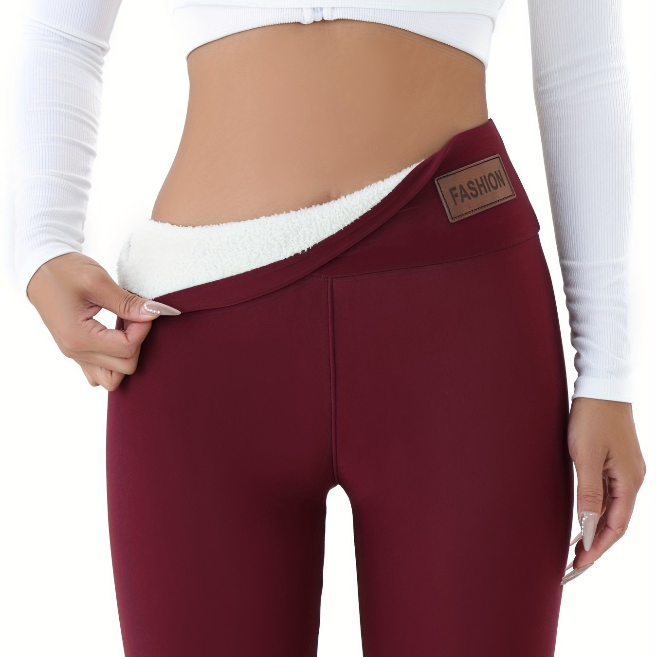Autumn and Winter Fashion Label Tight Body Warm and Comfortable Tight Bottoms, High Elastic Warm Women's Sportswear