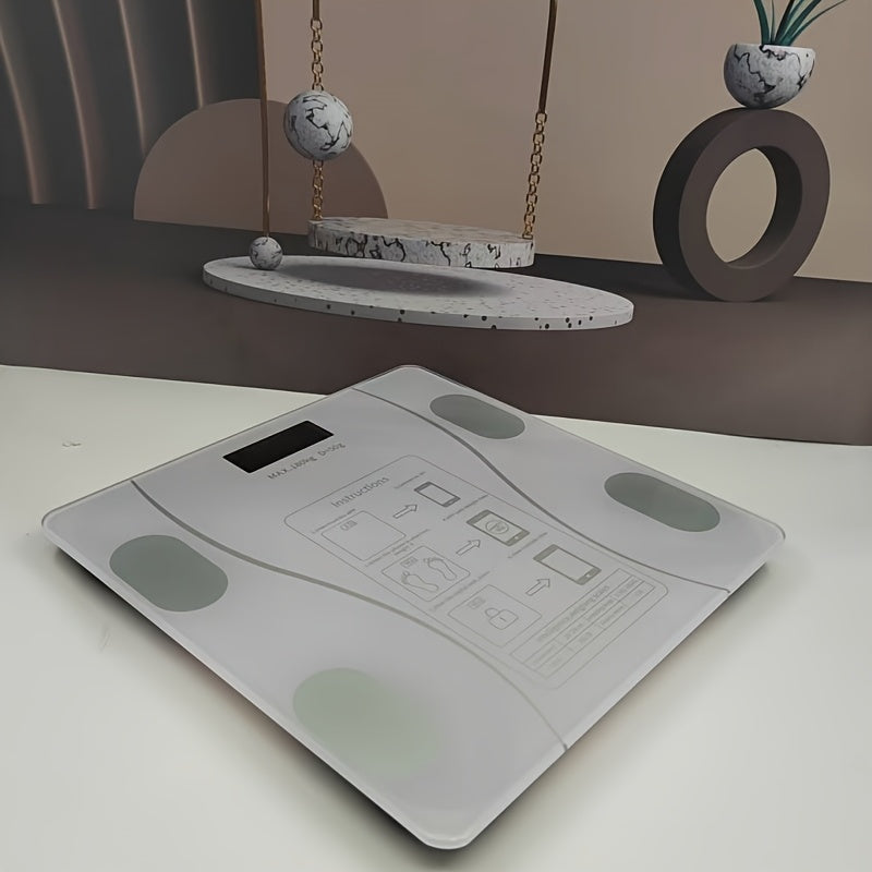 UAEIUI Smart Digital Bathroom Scale, Battery-Powered, Wireless, Non-Rechargeable, with Body Fat Monitoring for Home Use, for Women, Men