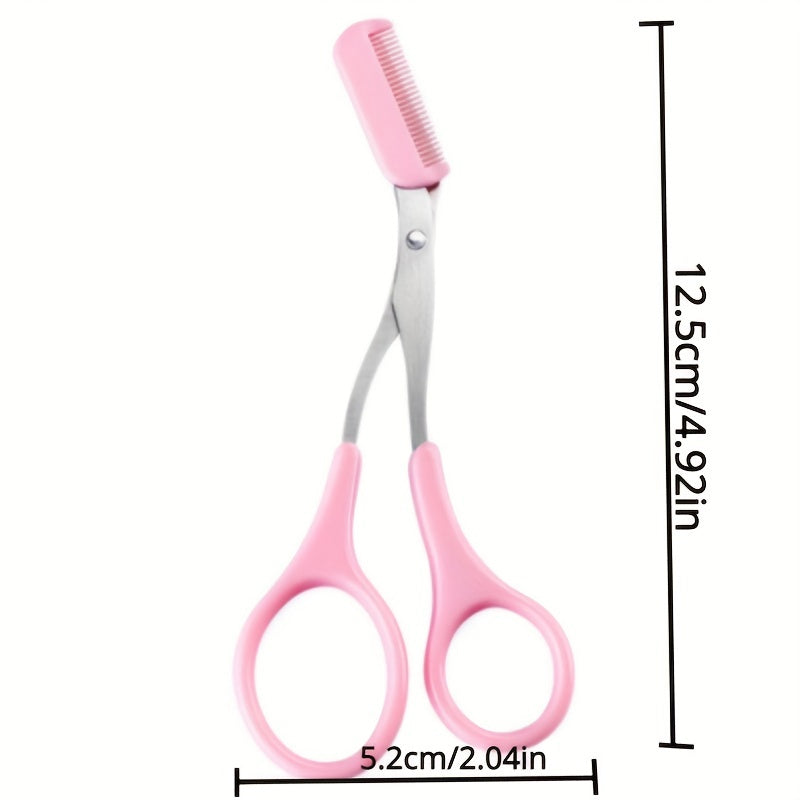 Eyebrow Trimmer Scissor With Comb Lady Woman Men Hair Removal Grooming Shaping Stainless Steel Eyebrow Remover Makeup Tool