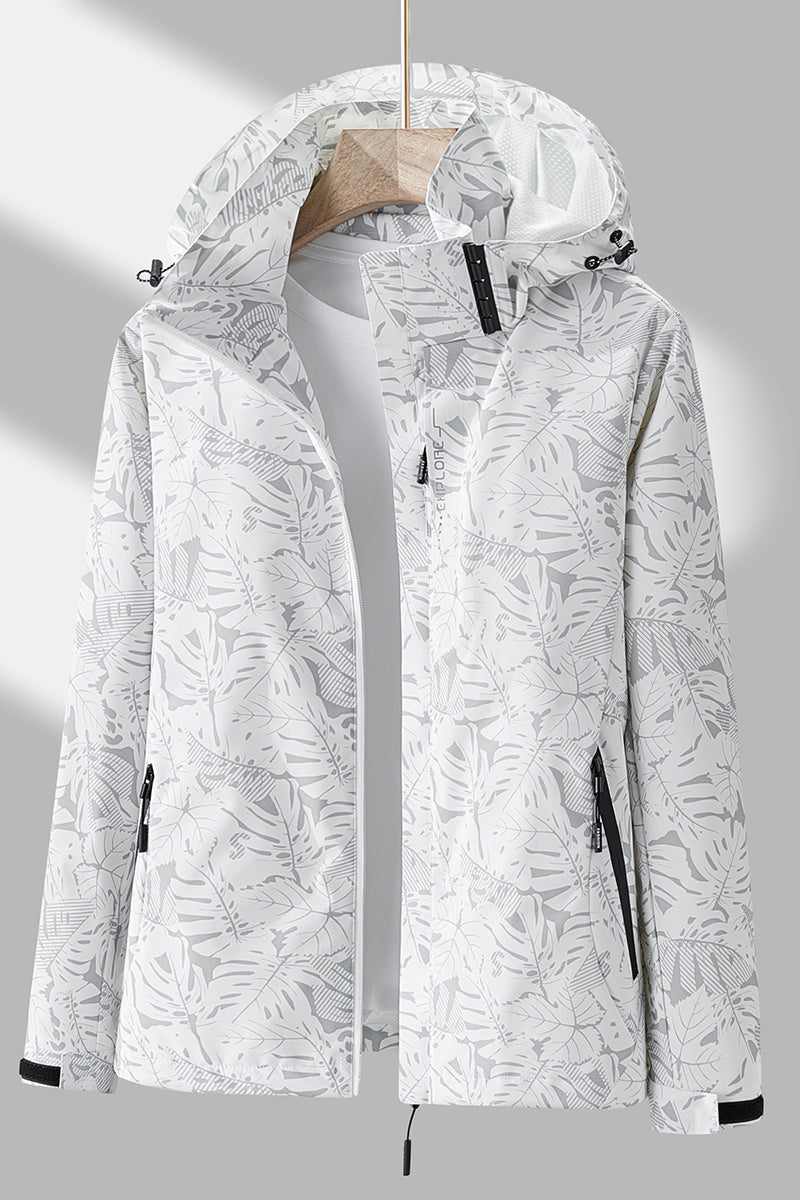 Women's Camouflage Outdoor Jacket: Windproof & Rainproof With Removable Hood - Perfect For Outdoor Adventures!