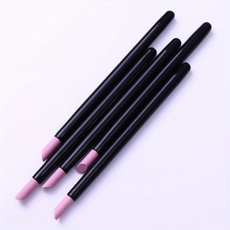 Quartz Scrubs Stone Cuticle Stick Pen, Nail Art Grinding Pen Nail Polish Manicure Care Tools, 3 Pcs