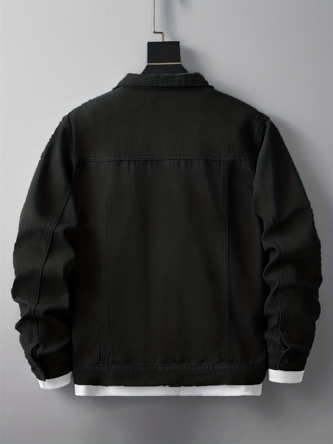 Men's Ripped Lapel Pocket Casual Denim Jacket