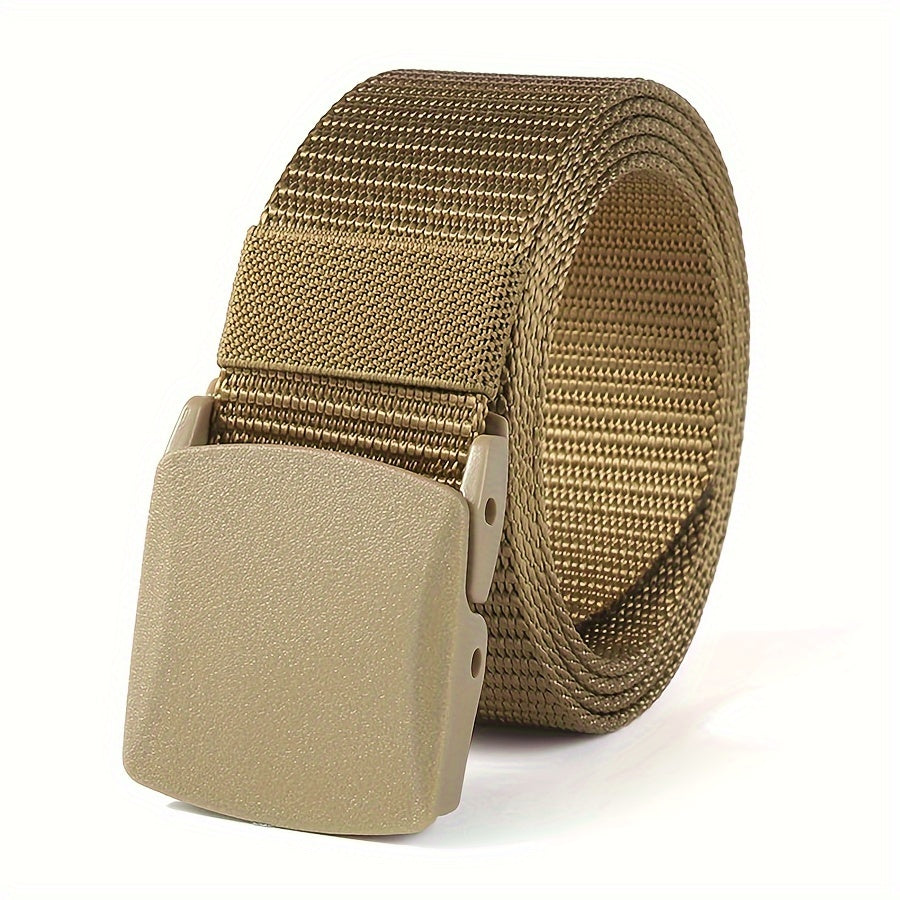 Nylon belt men's women's hypoallergenic belt non-metallic belt buckle military training smooth buckle nylon belt over security pants belt youth student korean casual outdoor tide